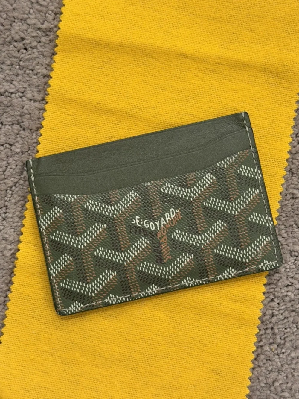 Goyard Goyardine Canvas Saint-Sulpice Card Wallet - Khaki